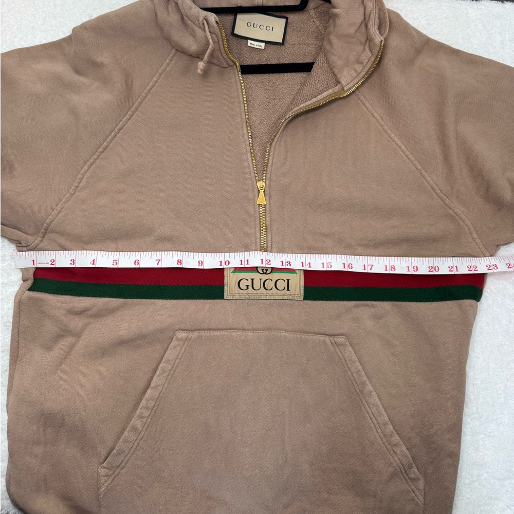 Gucci Sweatshirt With Vintage Logo Cotton 'Vintage Camel Size Small Oversized - Picture 10 of 11